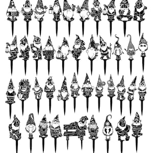 Gnomes Garden Stakes-DXF files and SVG cut ready for cnc machines, laser cutting and plasma cutting