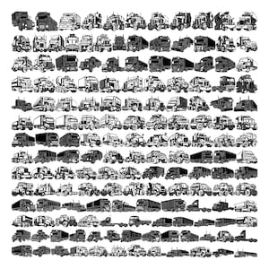 Heavy Duty Trucks-DXF files and SVG cut ready for cnc machines, laser cutting and plasma cutting