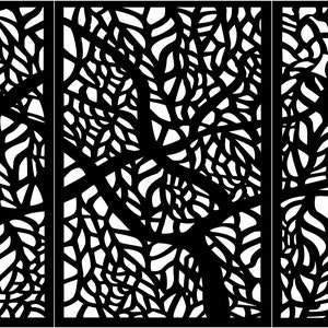 5 Panels Custom Privacy Screens Ornaments DXF files cut ready for cnc machines, laser cutting and plasma cutting