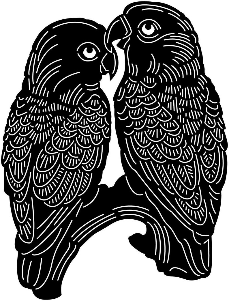 Love Birds-DXF files cut ready for cnc machines laser cutting and plasma cutting
