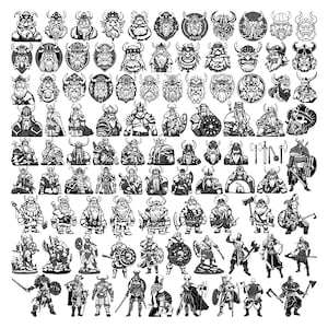 Scandinavian Vikings Gladiators-DXF files and SVG cut ready for cnc machines, laser cutting and plasma cutting