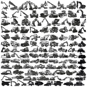 Construction Equipment SVG DXF: CNC Laser Plasma Cut Files
