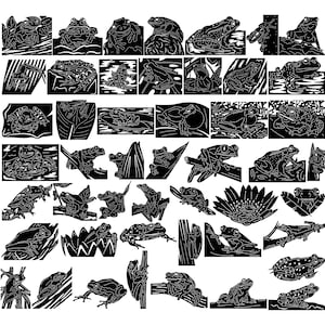 Frogs and Toads-DXF files and SVG cut ready for cnc machines, laser cutting and plasma cutting