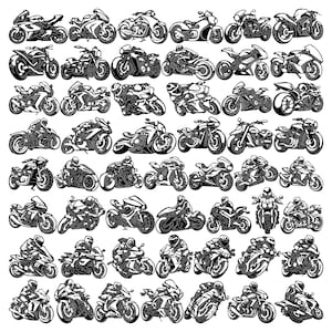 Sports Racing Motorcycles: CNC Laser & Plasma Cut Files (DXF, SVG)