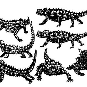 Archivos australianos Thorny Devil Lizard-DXF y corte SVG listos para máquinas cnc, corte por láser y corte por plasma