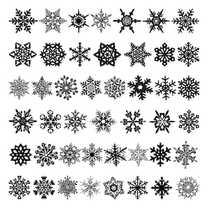 Schneeflocken-Eiskristalle-DXF-Dateien und SVG-Schnitt bereit für cnc-Maschinen, Laserschneiden und Plasmaschneiden