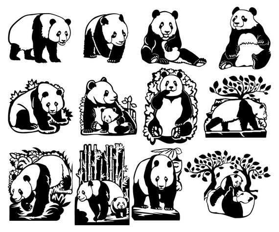 Giant Panda Bear-dxf Files and SVG Cut Ready for Cnc Machines | Etsy