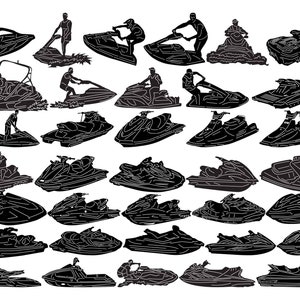 Jet Ski Personal Watercraft-DXF files and SVG cut ready for cnc machines, laser cutting and plasma cutting