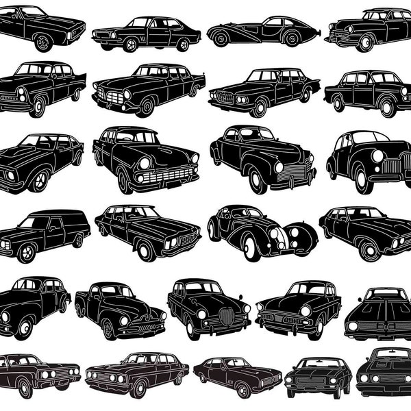 Australian Classic Old Cars-DXF files and SVG cut ready for cnc machines, laser cutting and plasma cutting
