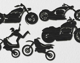 Motorcycle and Chopper Bike Racing-DXF files cut ready for cnc machines, laser cutting and plasma cutting