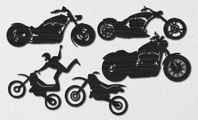 laser cutting and plasma cutting Motorcycle and Chopper Bike Racing-DXF files cut ready for cnc machines