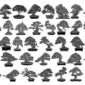Bonsai Trees-DXF files and SVG cut ready for cnc machines, laser cutting and plasma cutting