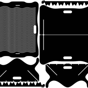 File Fire Pit pieghevoli Plain-DXF tagliati pronti per macchine cnc, taglio laser e taglio al plasma