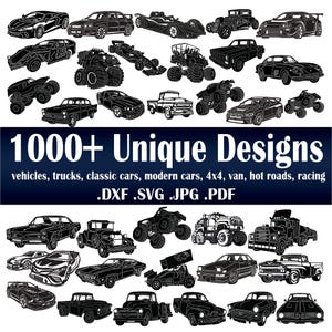 Cars Classic, Hot Rod, Muskel, Modern, LKW und 4x4-DXF-Dateien und SVG-schnitt bereit für cnc-Maschinen, Laser- undPlasmaschneiden