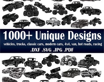 Classic Cars DXF SVG Files: CNC Laser Plasma Cut Ready