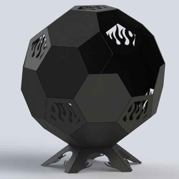 Archivos Fire Pit Ball Plain-DXF cortados listos para máquinas cnc, corte por láser y corte por plasma