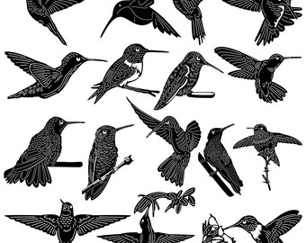 Hummingbird DXF SVG Files: CNC Laser Plasma Cut Ready