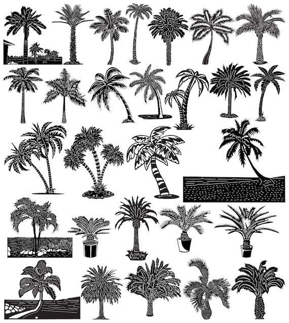 Palm Trees-dxf Files and SVG Cut Ready for Cnc Machines Laser - Etsy