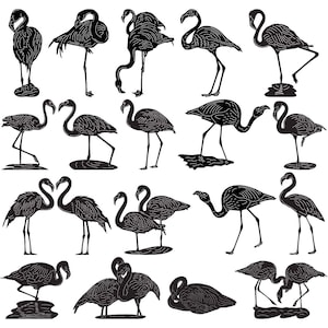 Flamingo SVG DXF Files: CNC Laser Cut Ready
