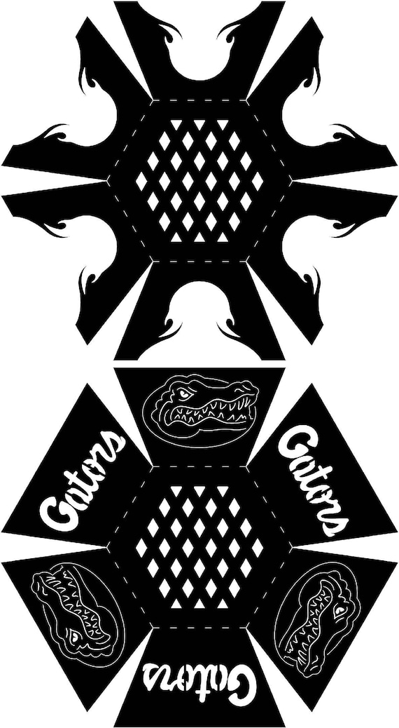 Fire Pit Hexagon Florida Gators Logo Dxf Files Cut Ready For Etsy