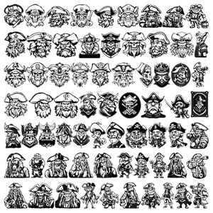 Pirates-DXF files and SVG cut ready for cnc machines, laser cutting and plasma cutting