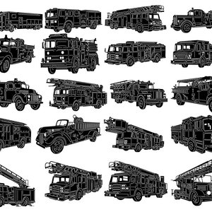 Fire Engine Trucks-DXF files and SVG cut ready for cnc machines, laser cutting and plasma cutting