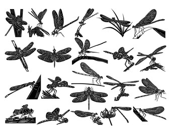 Dragonfly DXF SVG Files: CNC Laser Plasma Cut Ready