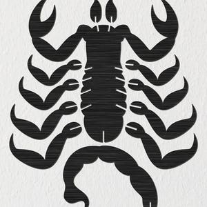 3D Puzzle Scorpion Assembly-DXF files cut ready for cnc machines, laser cutting and plasma cutting