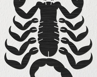 3D Puzzle Scorpion Assembly-DXF files cut ready for cnc machines, laser cutting and plasma cutting