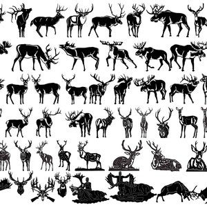 Deer, Elk, Moose CNC Cut Files: Laser & Plasma Cut Ready (SVG, DXF)