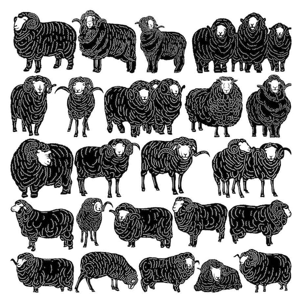 Archivos Australian Merino Sheep-DXF y corte SVG listos para máquinas cnc, corte por láser y corte por plasma