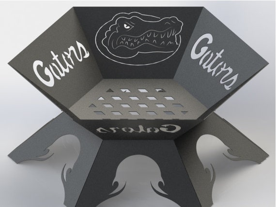 Fire Pit Hexagon Florida Gators Logo Dxf Files Cut Ready For Etsy