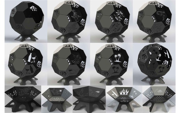 Bundle Of All Fire Pits Ball Hexagon And Collapsible Etsy