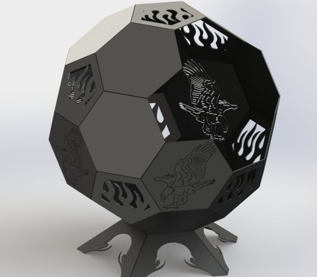 Fire Pit Ball Eagle Attack-dxf Files Cut Ready for Cnc Machines, Laser ...