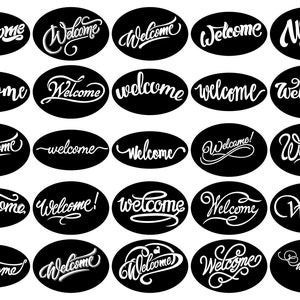 Welcome Sign Outdoor Insert: CNC Laser Cut Files (SVG, DXF)