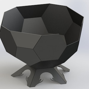 File Half-DXF Fire Pit Ball tagliati pronti per macchine cnc, taglio laser e taglio plasma