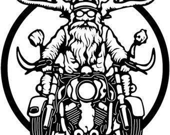 Motorcycle and Chopper Raider Scene DXF SVG Files-Laser and Plasma Cut Clipboard Files-CNC Rrouter Files for Wood-Metal Wall and Garden Art