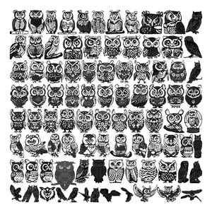 Owls Birds-DXF files and SVG cut ready for cnc machines, laser cutting and plasma cutting