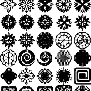 Wall Clock Base Décor-DXF files and SVG cut ready for cnc machines, laser cutting and plasma cutting