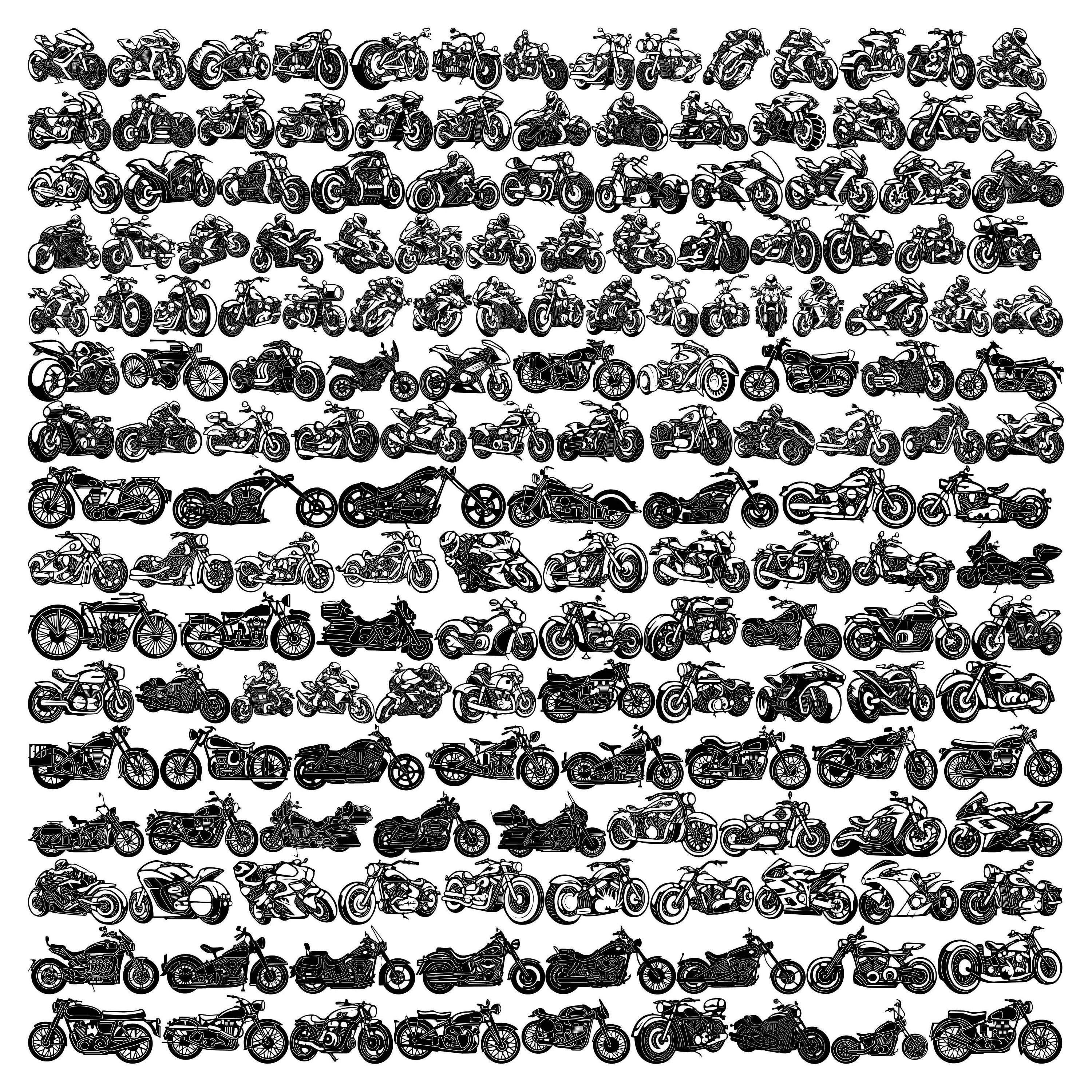 Motorcycles and Choppers DXF Files Cut Ready for CNC Machines - Etsy