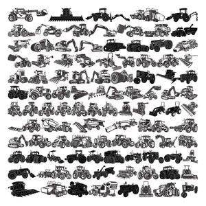 Farm and Agriculture Machinery-DXF files and SVG cut ready for cnc machines, laser cutting and plasma cutting