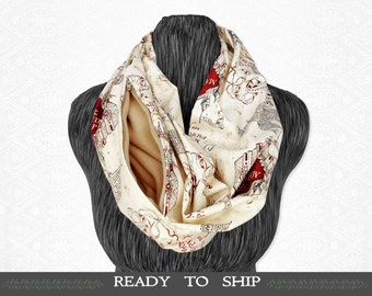 Marauders Map Bonding Scarf for Small Pets ~ Made with Officially Licensed Harry Potter Fabric
