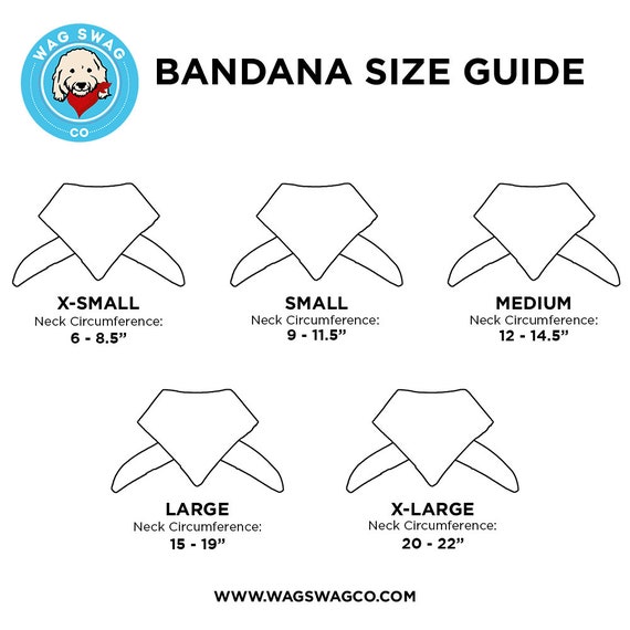 dog bandana size guide