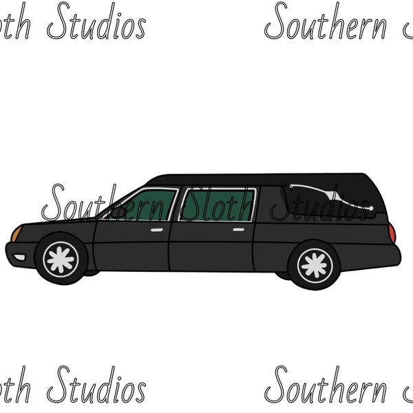 Hearse - GoodNotes Sticker - PNG Download - Digital
