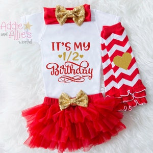 my first valentine's day outfit baby girl