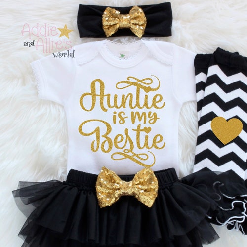 Auntie's Bestie Auntie is My Bestie Baby Shower Gift Etsy