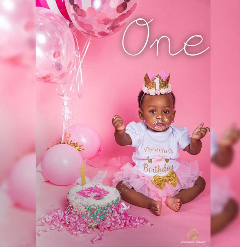 Personalized First Birthday Outfit Baby Girl Music 1st Etsy