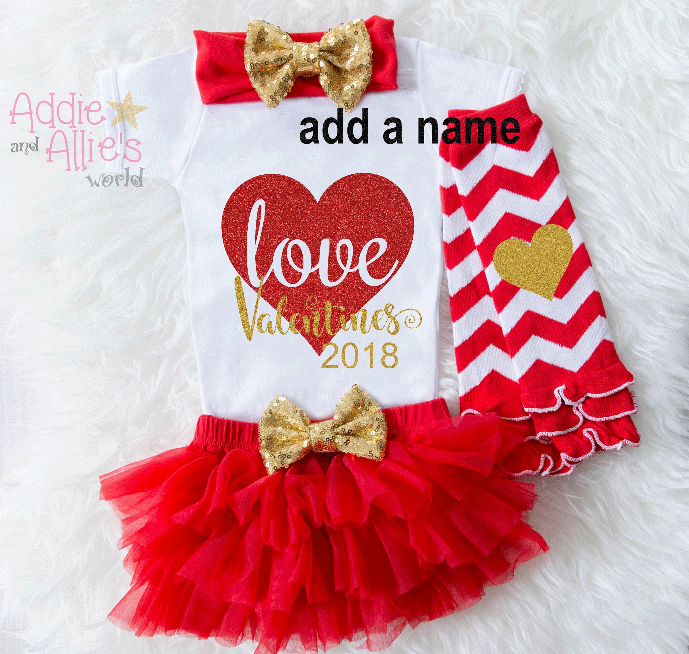 US Seller Red Gold Glittered Hearts//Ribbons Tights 12-24M 2T-3T 4T-5T