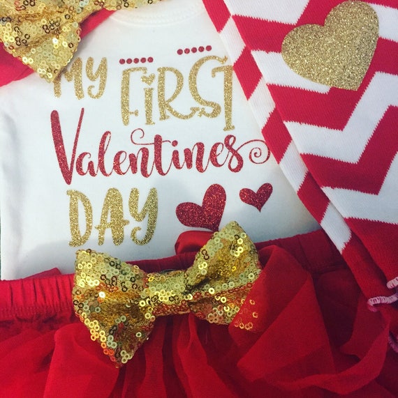 US Seller Red Gold Glittered Hearts//Ribbons Tights 12-24M 2T-3T 4T-5T