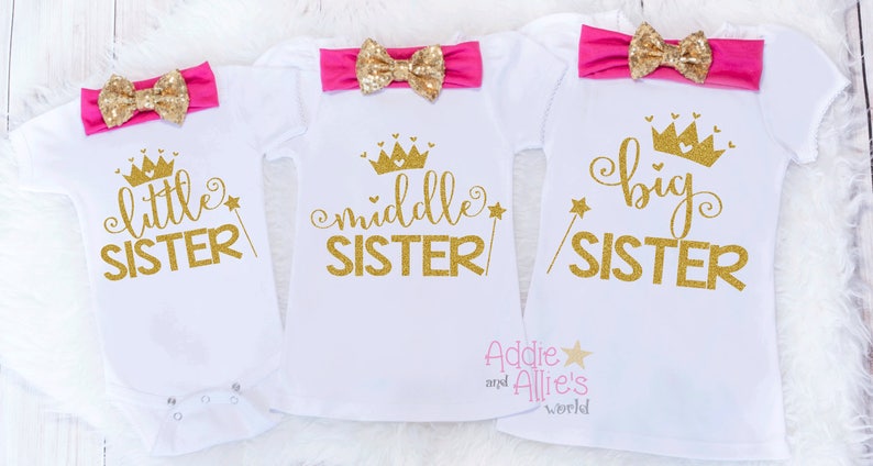 Matching Sister Outfits Big Sister Middle Sister Little - Etsy Sweden